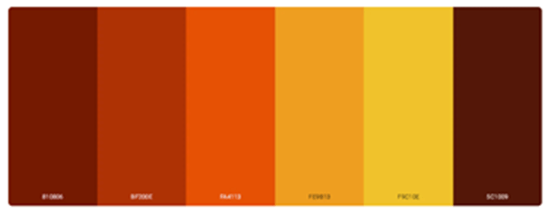 Halloween color palette