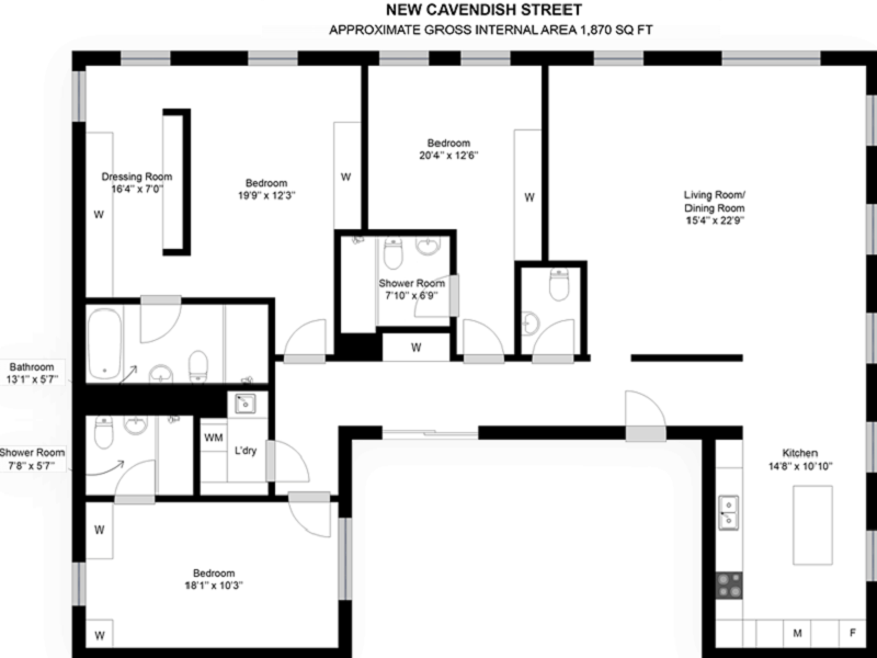 Original floor plan Matterport